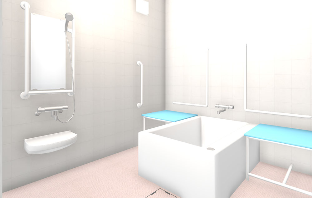 福祉施設内観パース