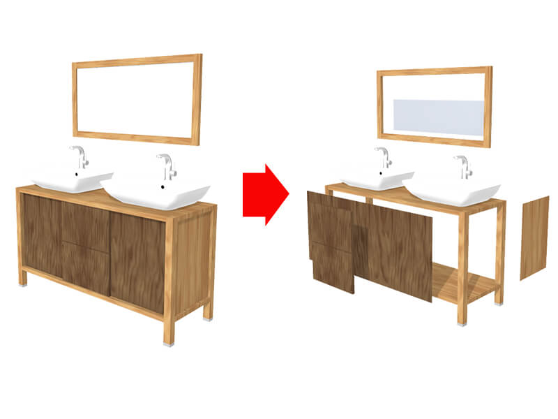 パーツを分解・グループ化