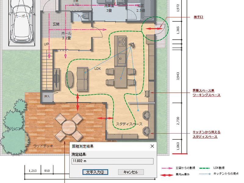 情報伝達を容易にする作図機能