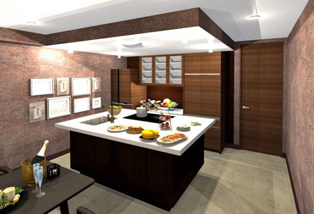 モダン アイランドキッチン