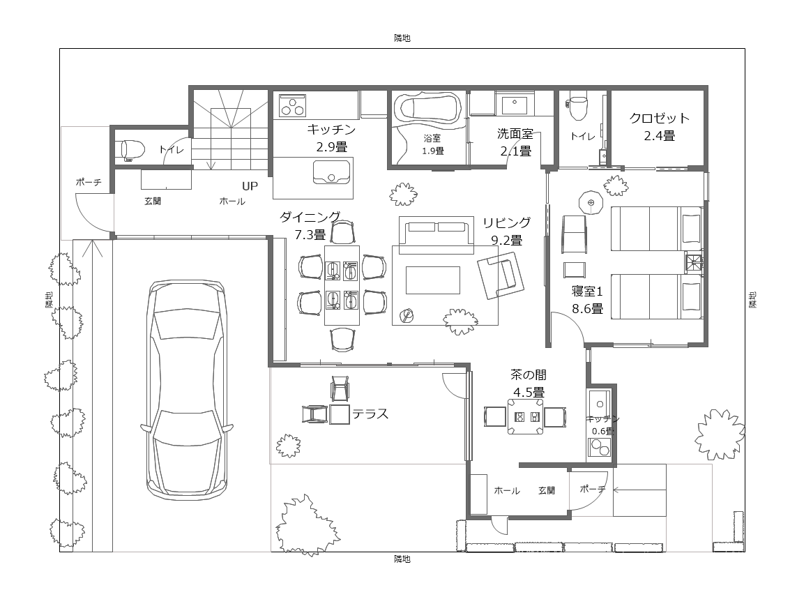 平面図(モノトーン)
