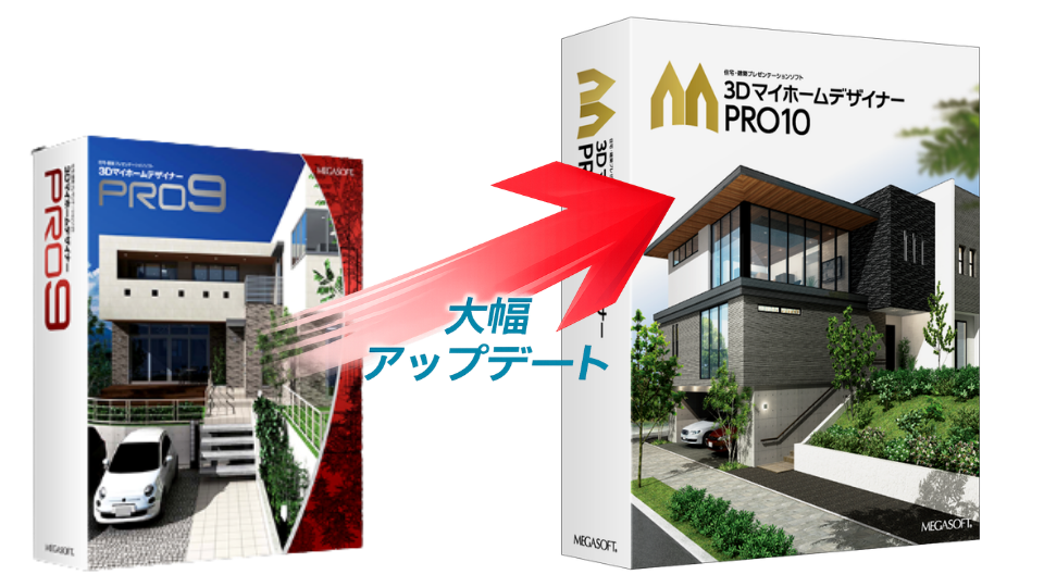 3DマイホームデザイナーPRO9から3DマイホームデザイナーPRO10 大幅アップデート