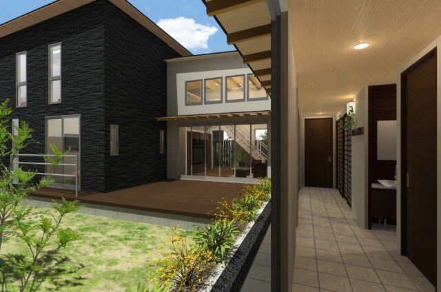 光と風を感じる家