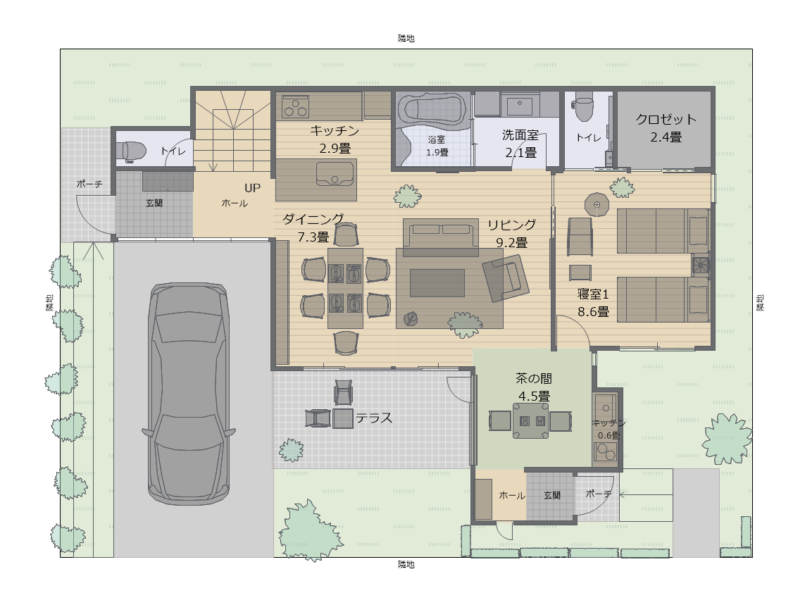 平面図(標準/家具・塗)