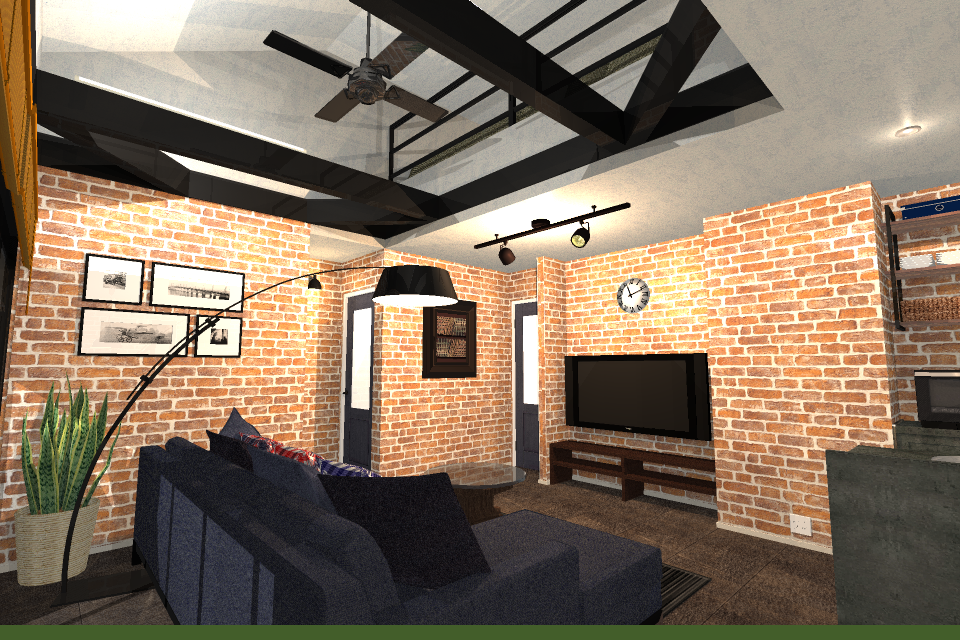 ロフトのあるリビング-2