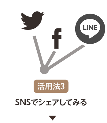 SNSでシェアしてみる
