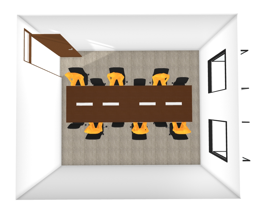 ３密になりがちな会議は、広めの部屋を使い、ドア・窓を開けるなどして３密にならないようにしたい