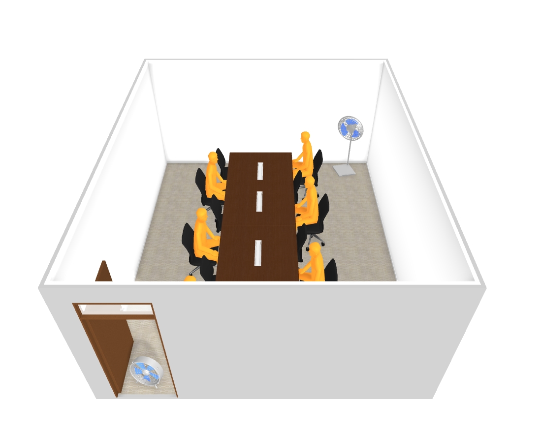 扇風機やサーキュレーターで空気の流れを作る