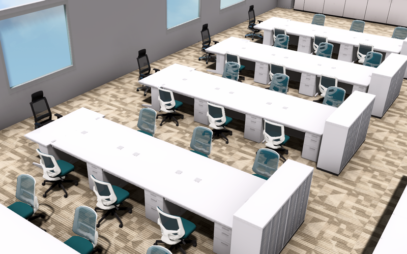 島型レイアウト(島型対向式レイアウト)