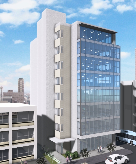 3Dオフィスデザイナーシリーズで作成した高層ビルのパース