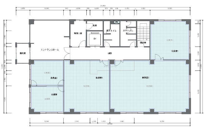 3Dオフィスデザイナーで作成した平面図