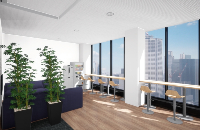 休憩スペースのパース