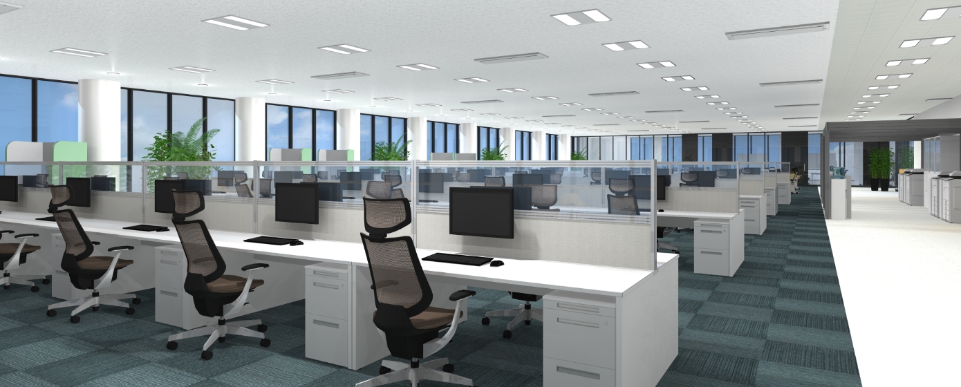 3Dオフィスデザイナーで作成したオフィスパース