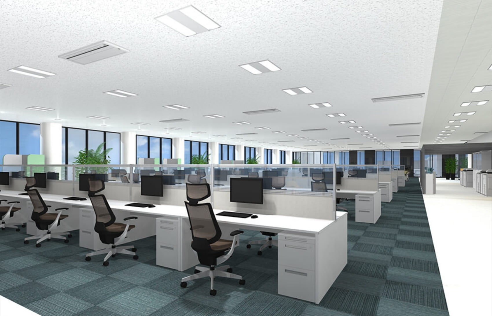 大規模 執務室のパース