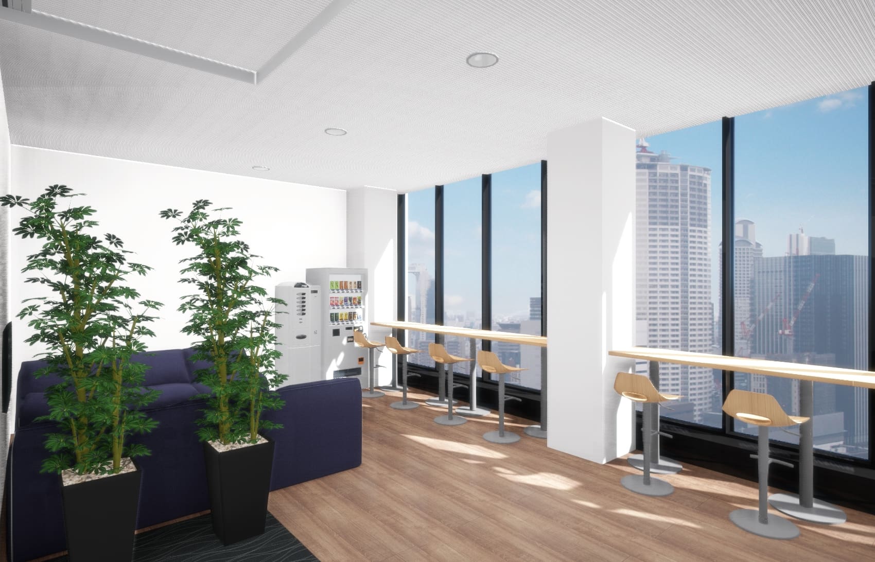 休憩スペースのパース