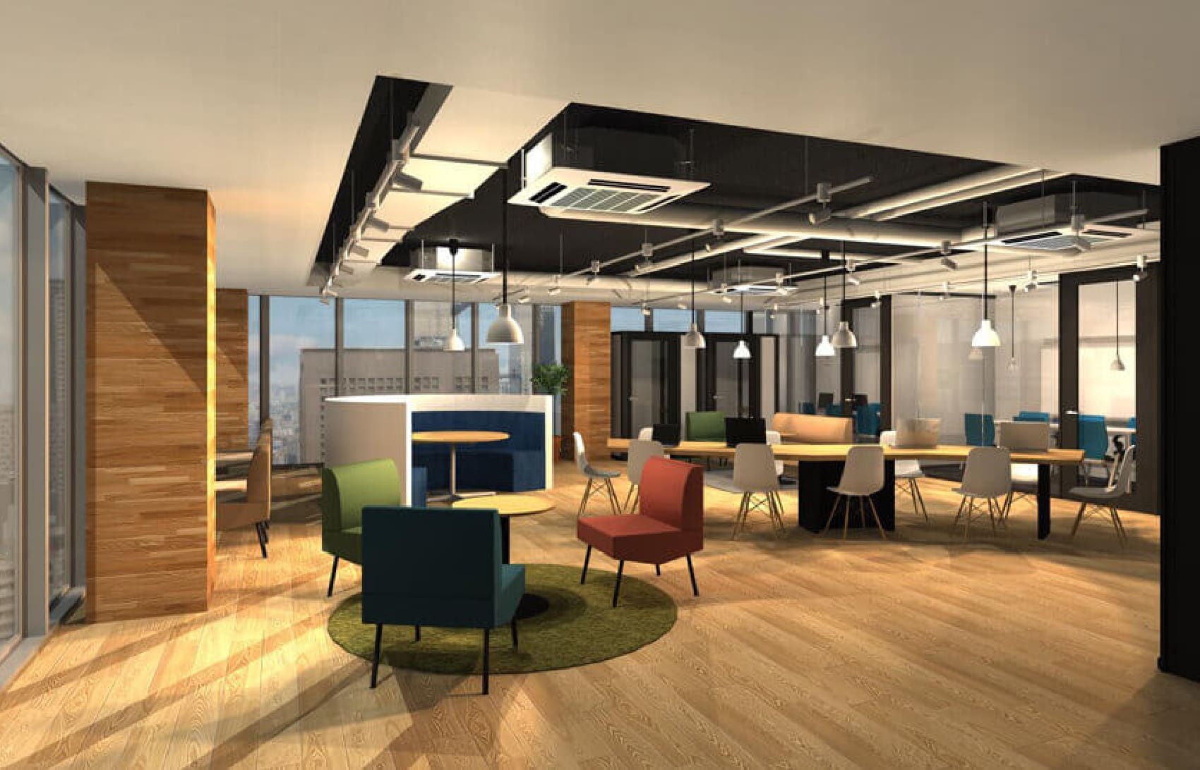 コワーキングスペースのパース