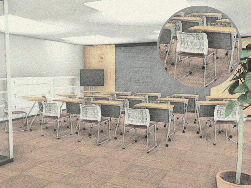 色鉛筆調の3Dパース