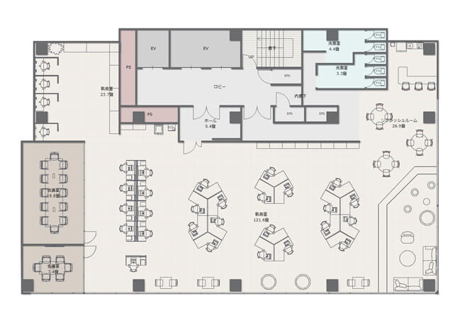 低彩(家具・線)