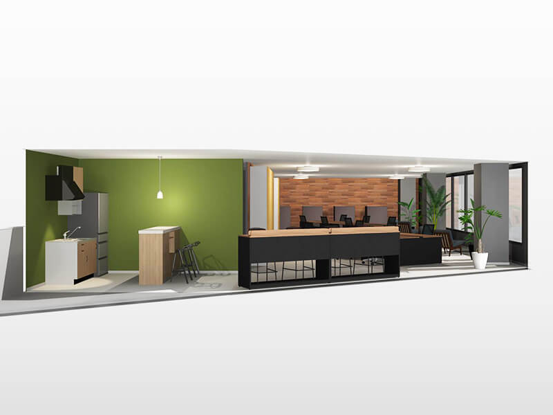 断面表示はスライドして設定