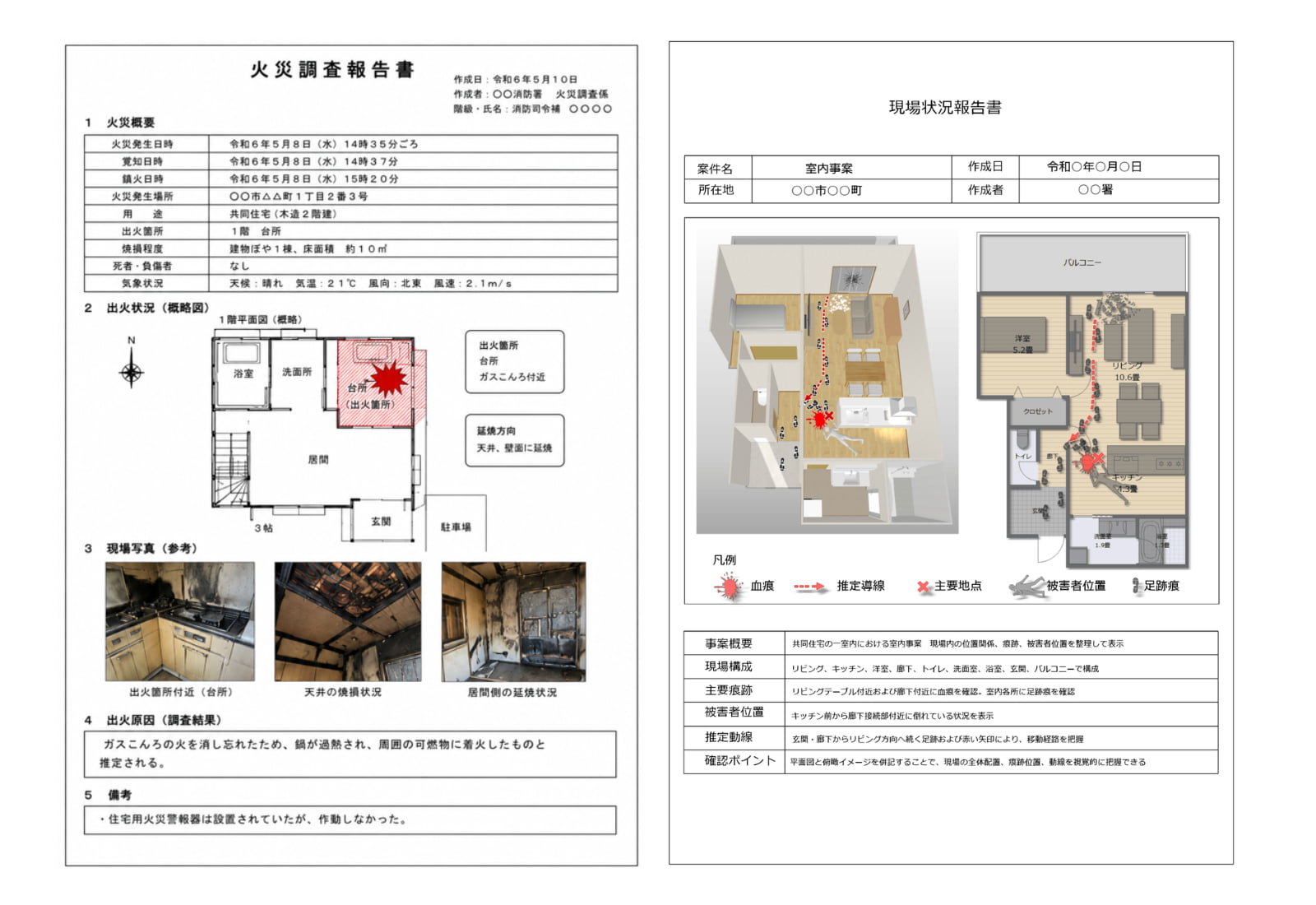 現場報告書の作成