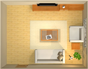 ゆとりをつくるレイアウト 鳥瞰