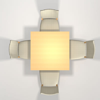 四角テーブル4人掛け