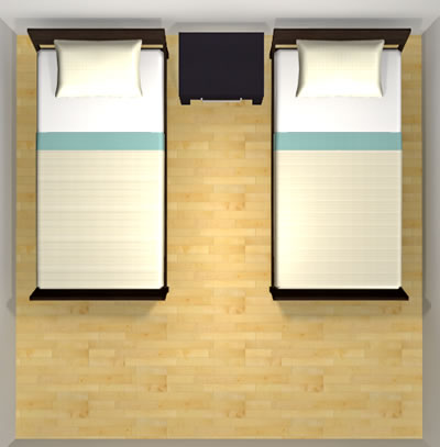 シングルベッド×２（セパレート）