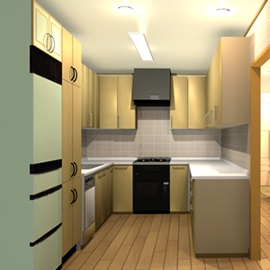 U型+クローズタイプ入り口からの眺め