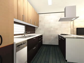 2列型+オープンタイプ入り口からの眺め