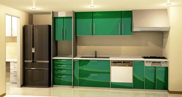 1列型のキッチン