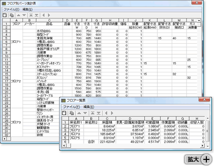 HXܖʐςzup[c̉iEd͂Ȃǂ̏Wv\쐬