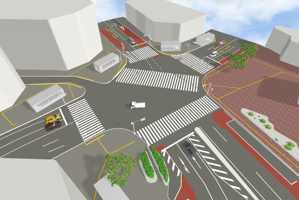 渋谷スクランブル交差点(Shibuya Scramble Crossing)を3D化