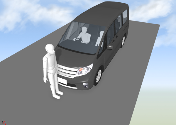 衝突後の人挙動