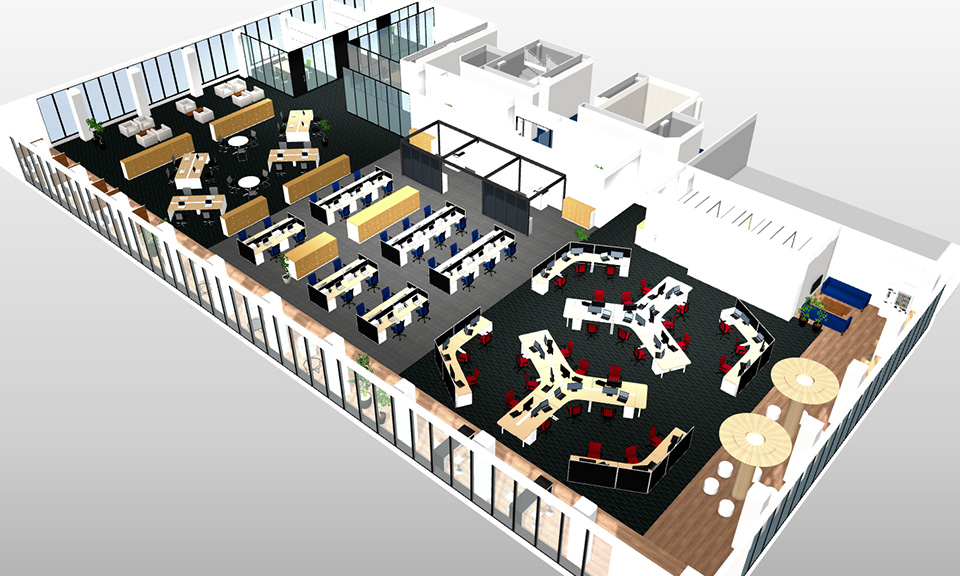 マンガの背景に使える3Dデータを新発売・第1弾はオフィス | メガソフト