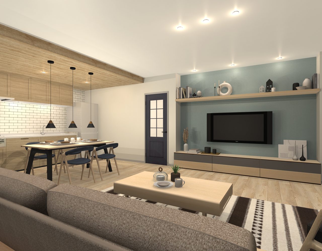 ▲「建プロダウンロード」にて、魅力的なインテリアパースを時短でつくれる3D小物の組み合わせ素材を新発売しました