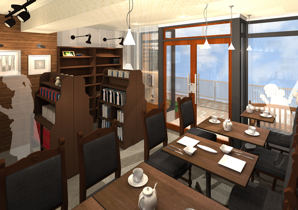 カフェ 店舗サンプルパース 店舗設計 デザインソフト 店舗素材セット インテリアデザイナーneo