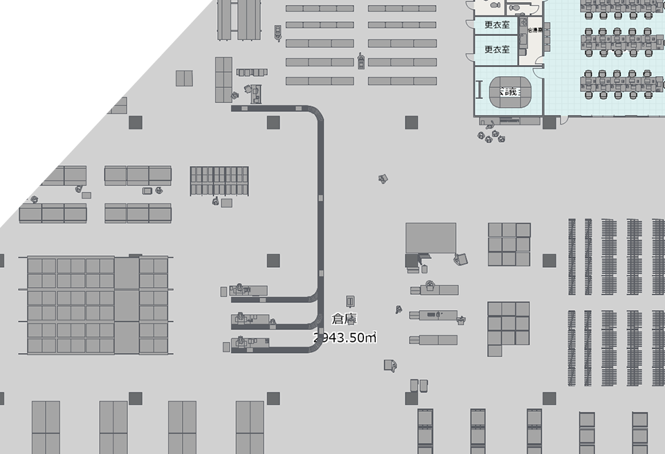 物流倉庫の平面図とレイアウトプランを作成