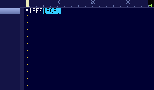 <テキストファイル>(MIFESで保存)