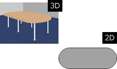 パーツの表示(3Dと2D)