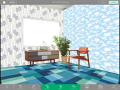 壁や床など複数の面を使う