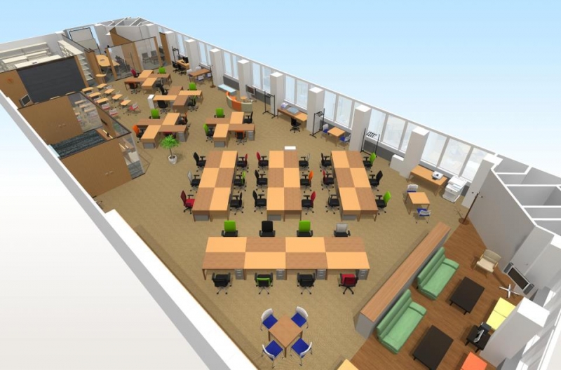 3Dのオフィスイメージ