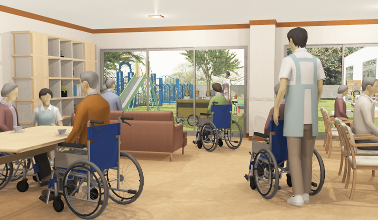介護・保育施設向けの3D素材262点を追加した「3D医療施設デザイナー」の最新版を公開