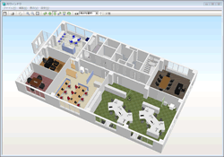 オフィスレイアウト＆運用ソフト「3DオフィスデザイナーLM