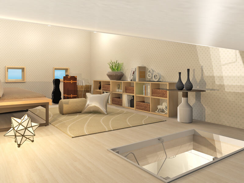 部屋の種類に「屋根裏部屋」をプリセット