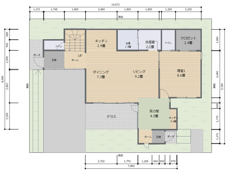 寸法線を自動表示
