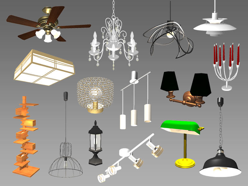 照明器具を多数収録