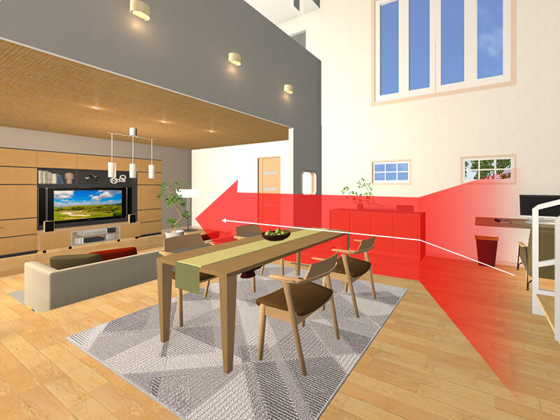 ウォークスルーで空間確認