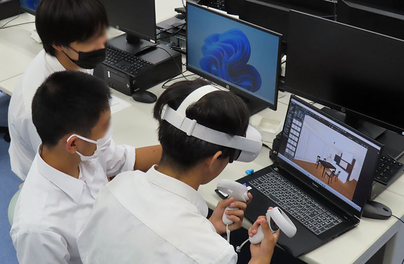 3Dで手軽に建築を体験し、VRで空間を体感／茨城県立つくばサイエンス高等学校・科学技術科