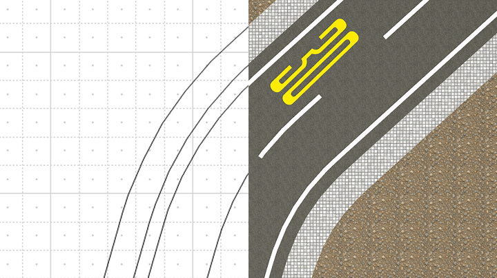 道路や地形を自由に作成