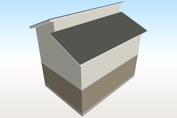 段違い屋根を作成する よくあるご質問 3dデザイナーシリーズ サポート Tips メガソフト